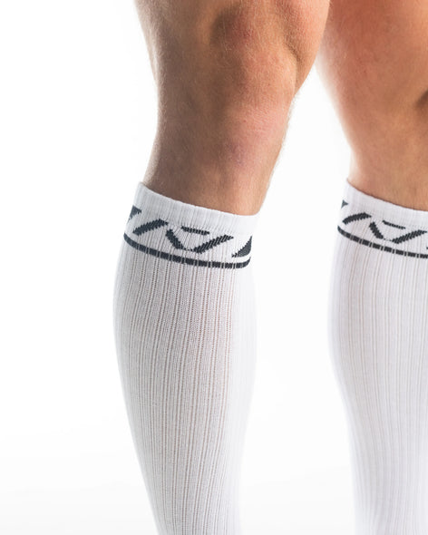 Deadlift Socks - DG23 Domino - White