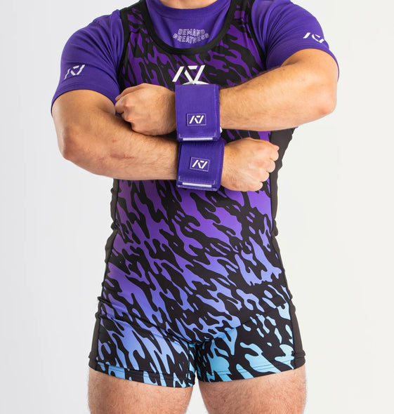 Zebra Wrist Wraps - Purple