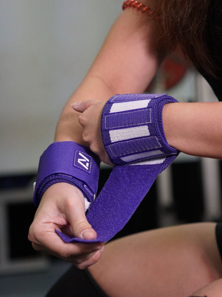 Zebra Wrist Wraps - Purple